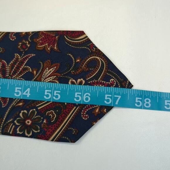 Vintage Huntington Horn Classics Blue Paisley Silk Tie - Picture 6 of 6